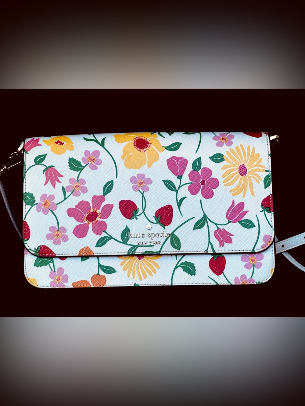 Kate Spade White Floral Crossbody Bag